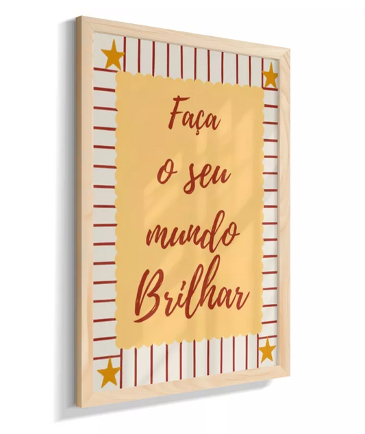 Faça o seu. mundo brilhar (listras)