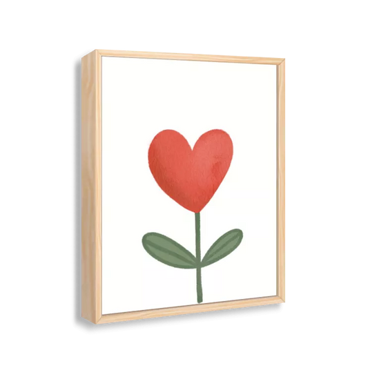 Flor vermelha coração (textura)