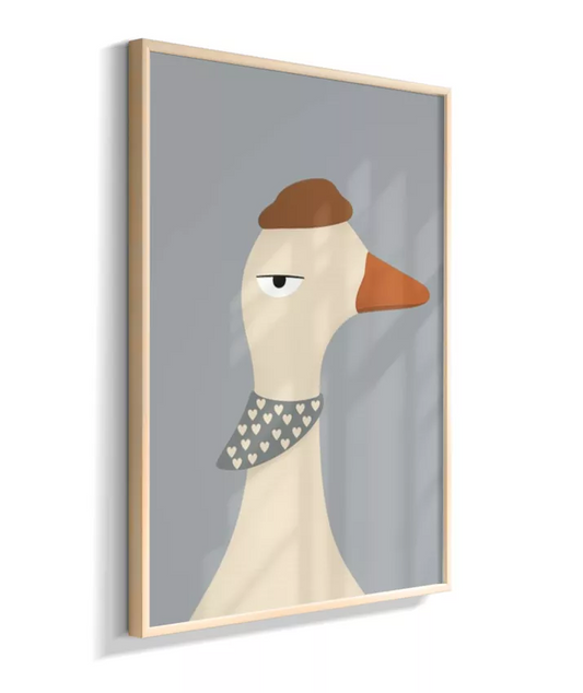 Pato com lenço (fundo azul)