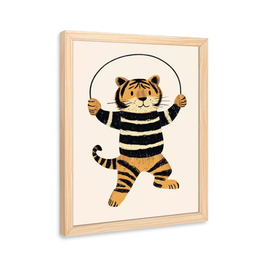 Tigre pulando corda
