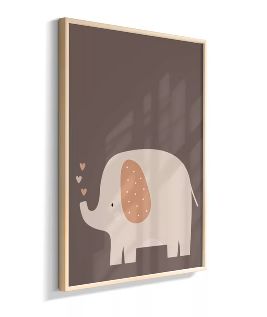 Elefante no fundo marrom (boho)