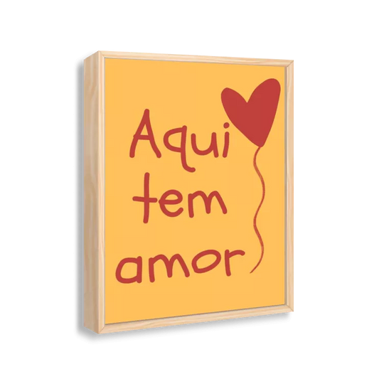 Aqui tem amor! (amarelo e vermelho)