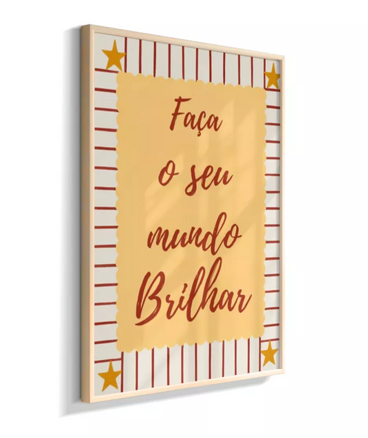 Faça o seu. mundo brilhar (listras)