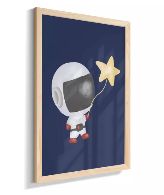 Astronauta com estrela (azul)