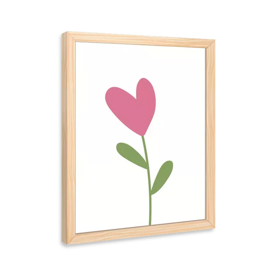 Flor rosa coração