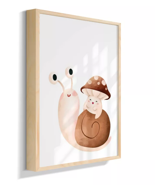 Caramujo com cogumelo