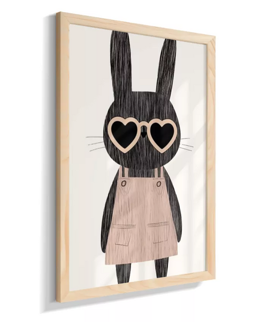 Coelha com vestido bege